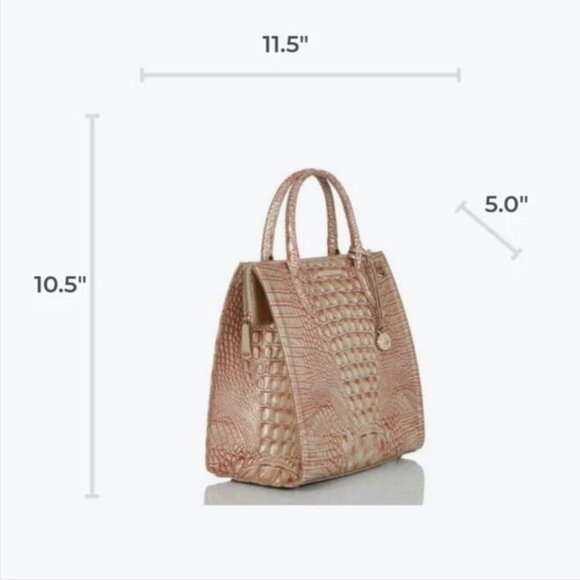 RARE BACK - NWT BRAHMIN Caroline Sunkiss Melbourne Satchel Crossbody Bag Leather - Picture 8 of 10